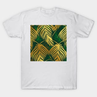 Golden Fern Leaves T-Shirt